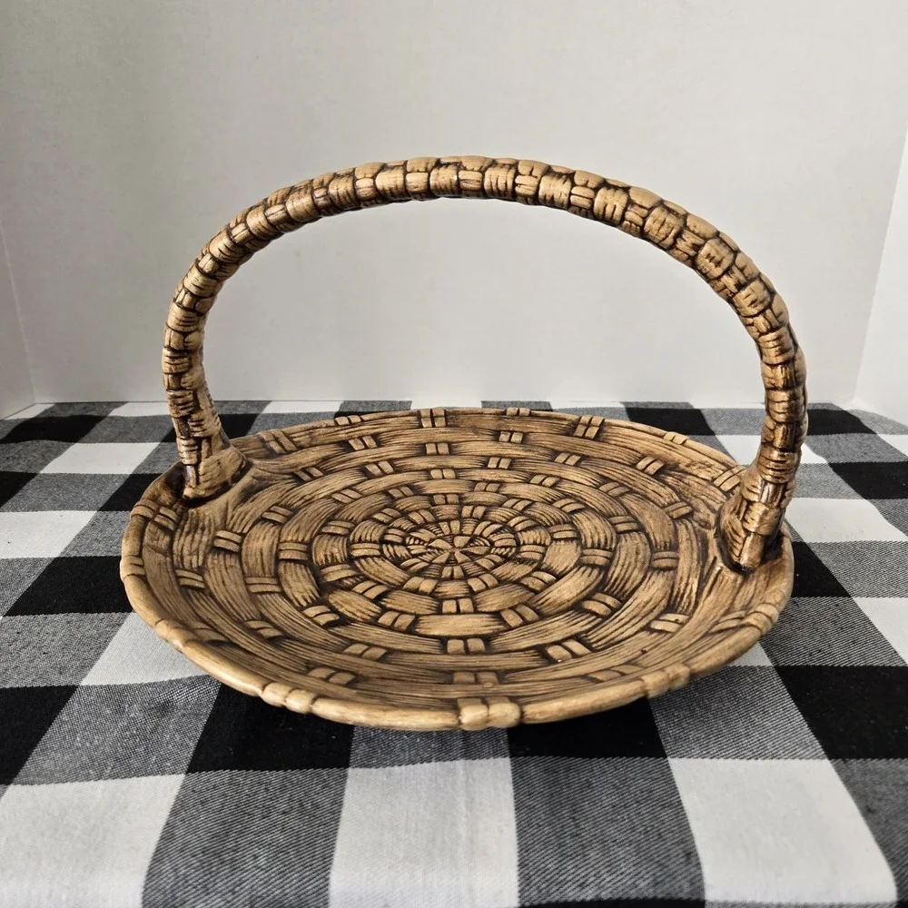 Ceramic Weave Textured Basket Spring‎ Easter Decor 12
